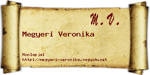 Megyeri Veronika névjegykártya